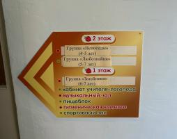 Навигация по детскому саду на первом этаже